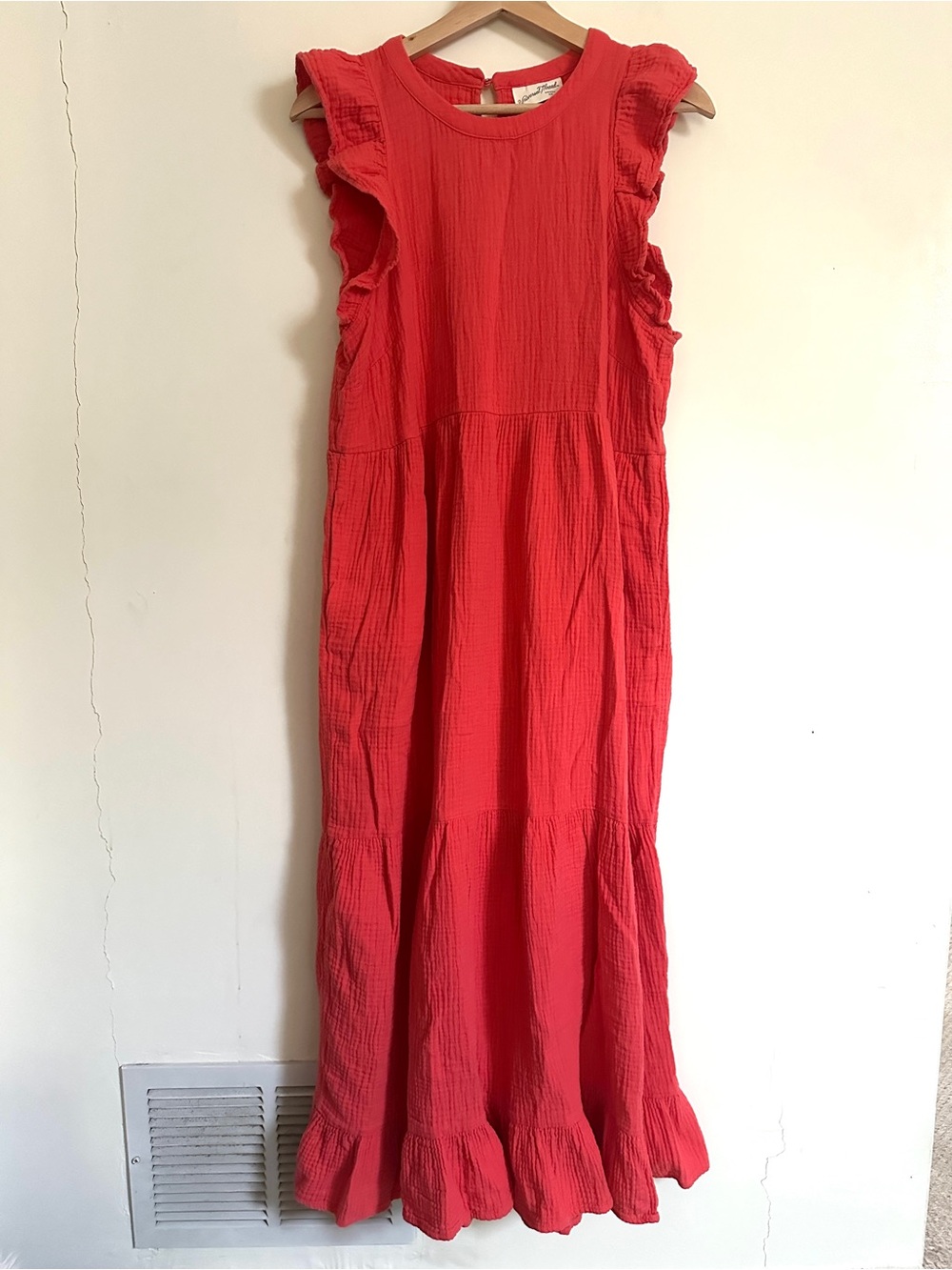 Universal Thread Coral Red Tiered Dress